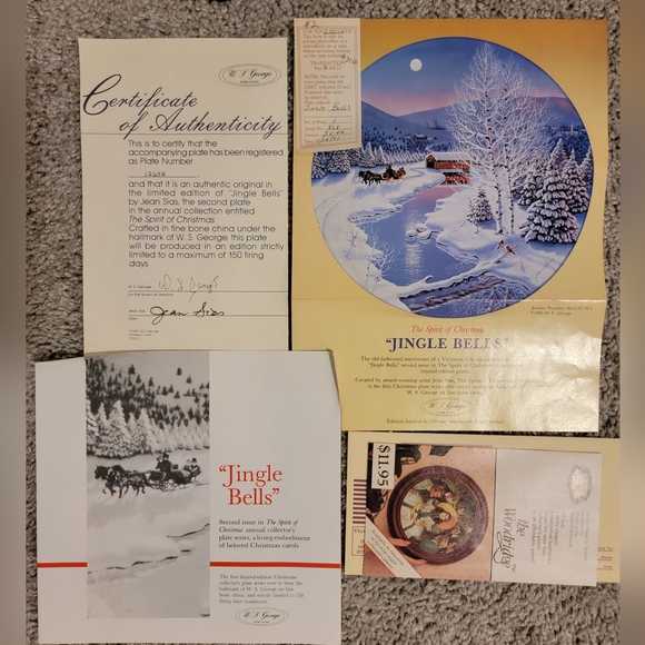 1991 "Jingle Bells" Spirit of Christmas Collectable Decorative Plate - Picture 3 of 4